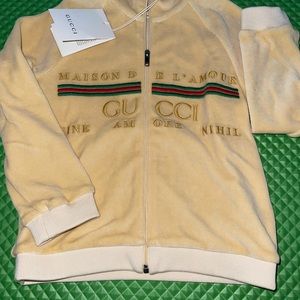 Gucci velvet zipper jacket